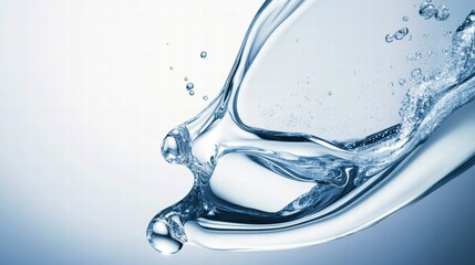 Abstract 3D liquid background in blue and silver, modern artistic design for creative projects.