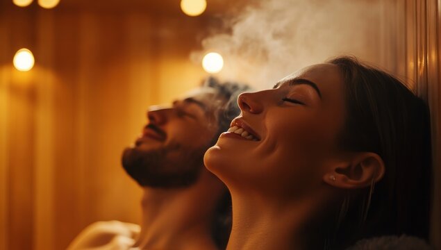 Couple Relaxing in Sauna: Ultimate Wellness Experience