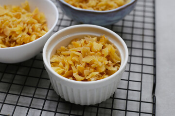 Dries cabbage leaves praserveg vegetables