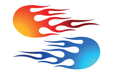 Tribal fire flame race car body side vinyl sticker vector eps art image file. Burning tires and flames sport car decal. Side speed decoration for cars, auto, truck, boat, suv, motorcycle.