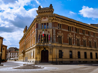 Fototapeta premium Legnano, Milan, Italy: the historic palace hosting the town hall