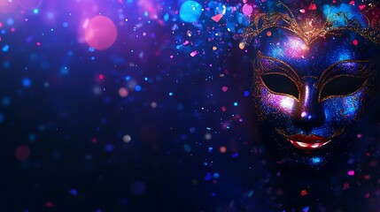 Carnival-Venetian Mask With Bokeh Lights