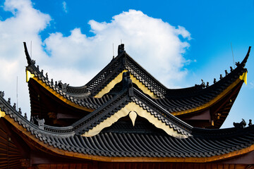 Fototapeta premium Modern buildings and rural skyscrapers and tourist attractions in China