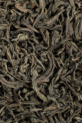 Macro Large Leaf Black Ceylon Tea Top View