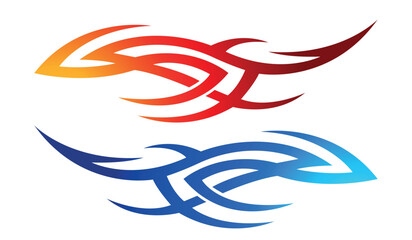 Sports car Speed tattoo decal vinyl sticker. Racing car tattoo vector eps graphic. Side vehicle decoration for car, auto, truck, boat, suv, motorcycle.