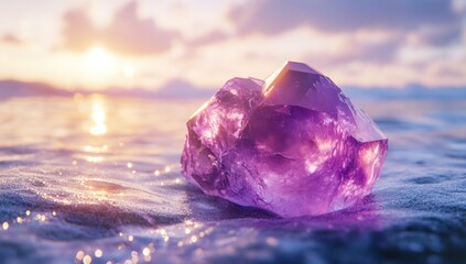 Amethyst Gemstone at Sunset Beach