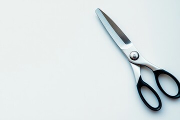 Obraz premium Craft scissors resting on a clean white surface ready for creative projects and precise cutting tasks at any time