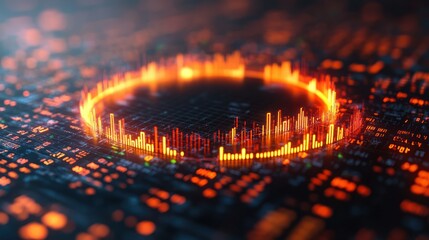 Circular data visualization on a circuit board