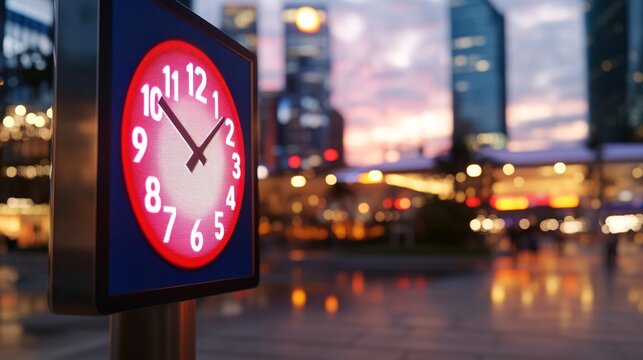 Corporate Earth Hour Awareness - Digital Billboard Countdown Timer Going Black