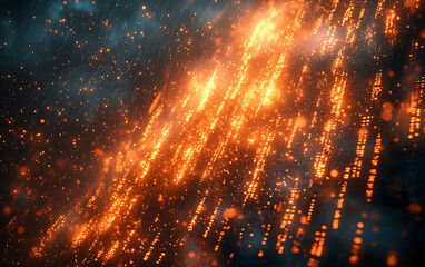 Abstract Cyber Scene of Zero-Day Attack in Futuristic Style  