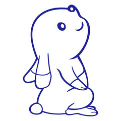 Rabbit Looks Up To Watch The Stars Dreaming Happy Design Lover Art Vector Illustration Card T-Shirt Poster Sticker Graphic Print Decorative Drawing Isolated Logo Decoration Symbol Creative Cool Style
