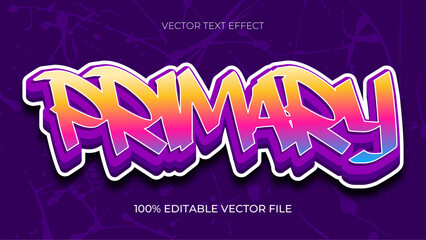 Graffiti Primary Vector Fully Editable Smart Object Text Effect