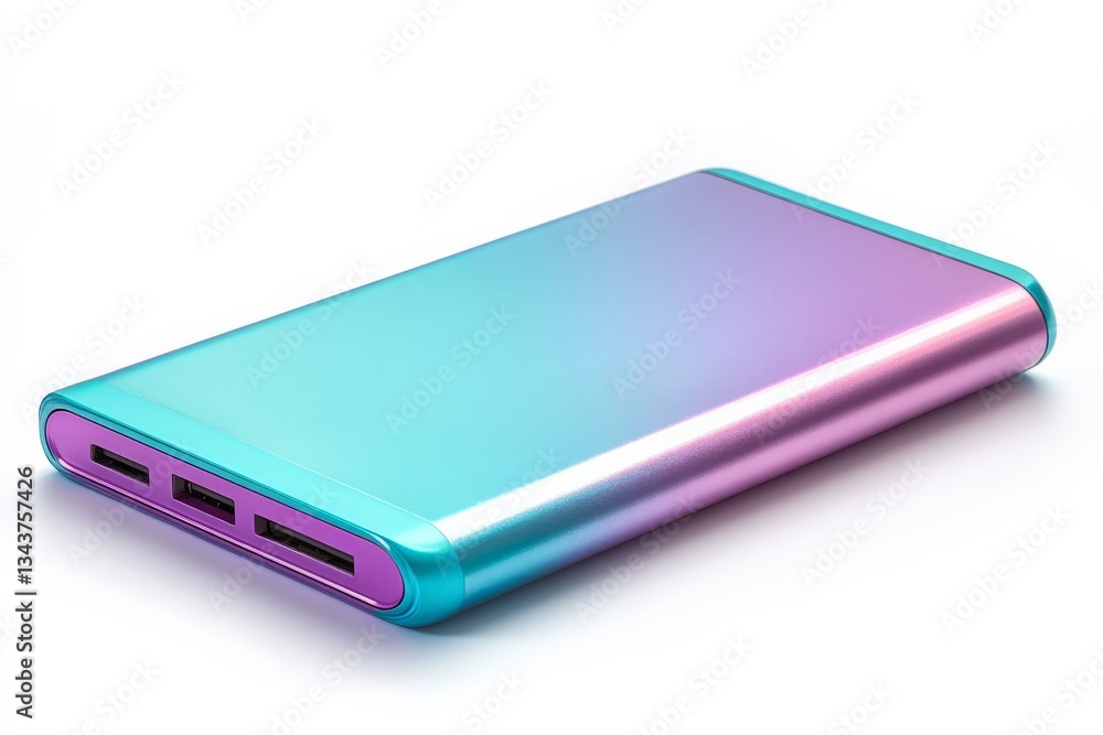 Poster Portable charger with a sleek gradient design, perfect for powering devices on the go