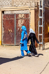 People in the sahara desert of algeria