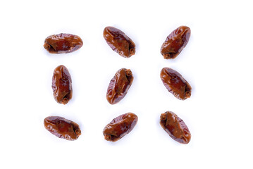 dates or dates palm isolated on white background