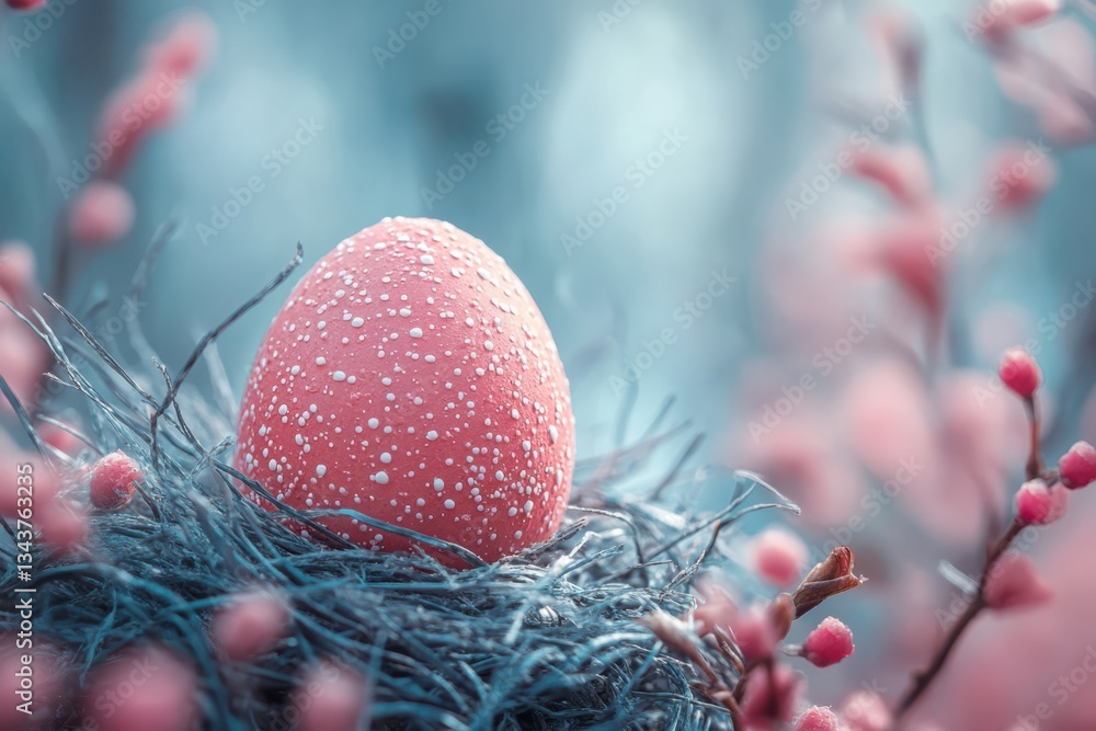 Poster an easter-themed image showing chaos with apples scattered around the scene, hinting at a festive an