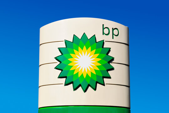 BP Sign at a Fuel Station, September 30, 2024, United Kingdom