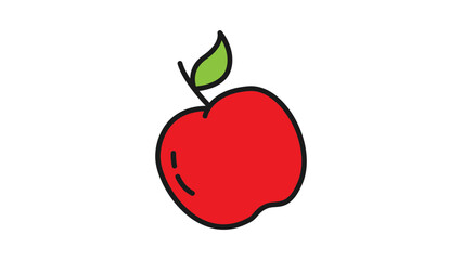 vector illustration of an apple