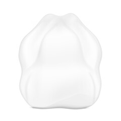 Realistic shrink sleeve bag mockup for chicken, turkey. Vector illustration isolated on white background ready and simple to use for your design. EPS10.