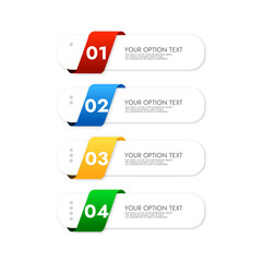 vector infographic template plate with different color options for your information