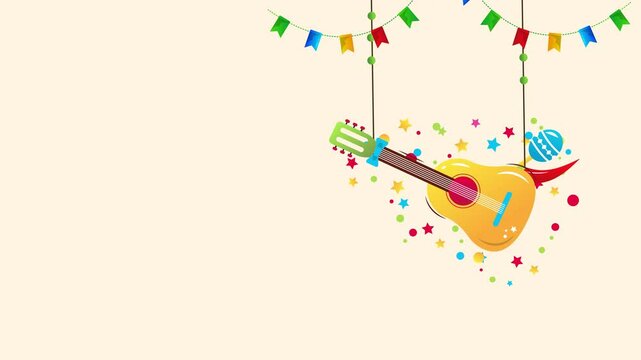 Cinco de Mayo Mexican Festival Animated Horizontal Background