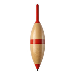 Traditional fishing bobber with vibrant colors and unique design.