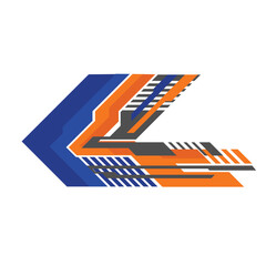 car body wrap livery decal design vector
