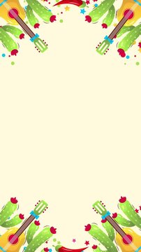 Cinco de Mayo Mexican Festival Animated Vertical Background