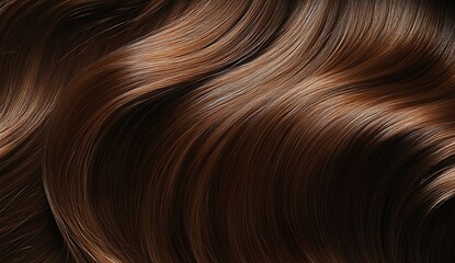 .ong, shiny brown hair, showcasing a smooth hairstyle in a high-quality, real photograph.