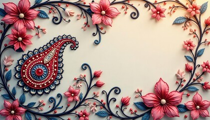 Subtle paisley print in muted shades; soft focus , paisley, shadow, artistic