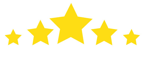 Obraz premium five star icon on white background. 5 star sign.
