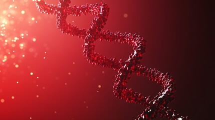 Engaging Educational DNA Model in Vibrant Red and Blue Colors Highlighting Scientific Research and Genetic Understanding in a Modern Biotech Context