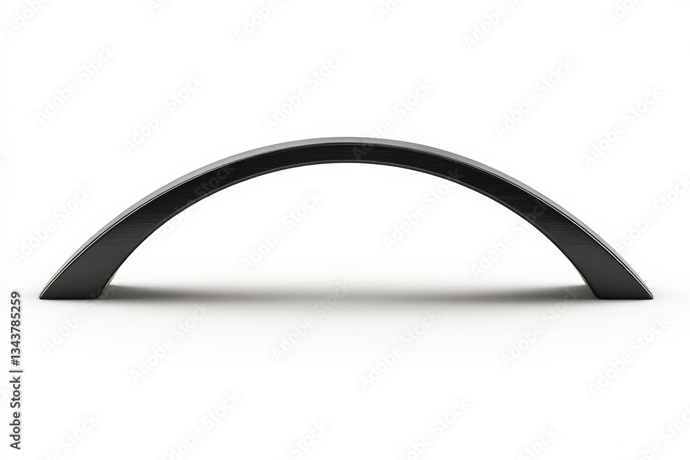 Aufkleber Sculptural black arch showcasing modern design with minimalistic aesthetic, creating visual interest in contemporary spaces