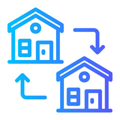 house gradient icon