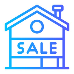 real estate gradient icon