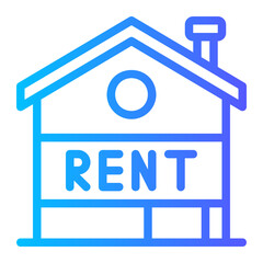 real estate gradient icon