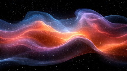 Fototapeta premium Cosmic Nebula: Celestial Dance of Colors