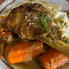 Souris d’agneau et purée de patates douc