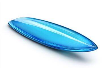A sleek blue glass platter elegantly displayed on a white background, showcasing its modern design and smooth curves