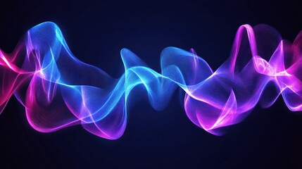 Obraz premium Abstract Colorful Waves: A Symphony of Light and Movement