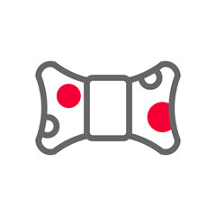 Polka Dot Bow Tie Graphic Element Illustration