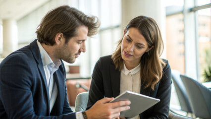 Obraz premium Businesspeople discussing in the office