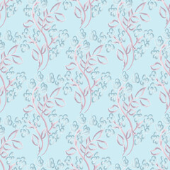 Beautiful flowers element seamless pattern for fashion print fabric textile. Vector illustration