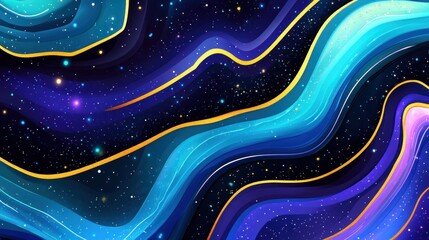 Obraz premium Cosmic Swirls: A Celestial Abstract Masterpiece