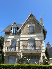 Deauville, France - May 27 2023: Deauville historic center building
