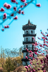 Modern buildings and rural skyscrapers and tourist attractions in China