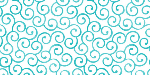 Hand drawn watercolor style  Arabesque pattern called 