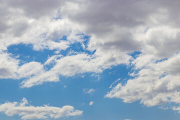beautiful blue sky with soft white clouds for abstract background