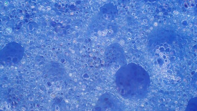 Porous texture of polyurethane foam sponge for washing dishes