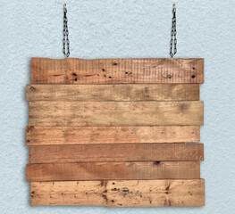 Panneau d’affichage en bois de palette suspendu 